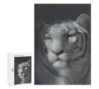 Puzzle tigre lunaire de 300 pièces, coffret cadeau festival, symbolise la force et la chance dans la tradition chinoise