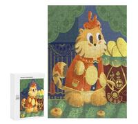 Puzzle tigre lunaire de 300 pièces, coffret cadeau festival, symbolise la force et la chance dans la tradition chinoise