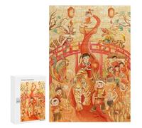Puzzle tigre lunaire de 300 pièces, coffret cadeau festival, symbolise la force et la chance dans la tradition chinoise