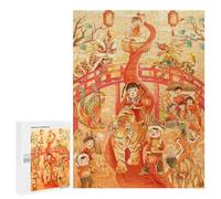 Puzzle tigre lunaire de 500 pièces, coffret cadeau festival, symbolise la force et la chance dans la tradition chinoise