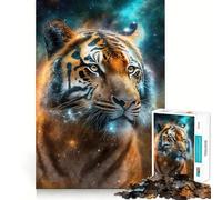 Puzzle Tigre Nébuleuse Mystique pour Adolescents 1000 Pièces Jeu Mental Loisirs Amusant Découpe Premium Cadeau Bienveillant (38x26cm)