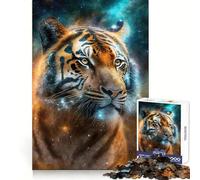 Puzzle Tigre Nébuleuse Mystique pour Adolescents 1000 Pièces Jeu Mental Loisirs Amusant Découpe Premium Cadeau Bienveillant (38x26cm)