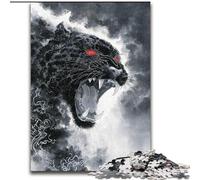 Puzzle Tigre Noir et Blanc pour Adultes 1000 pièces, Jeu Familial Anti-Stress, défi Difficile, Cadeaux pour Amis et Famille (50x75cm)