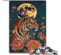 Puzzle Tigre sous la Lune pour Adolescents 1000 pièces, adapté aux Enfants de 14 Ans et Plus Un Plaisir en Famille idéal comme Cadeau pour Toute la Famille 26x38cm