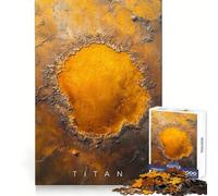 Puzzle Titan Mysterious Impact Saturne Lune pour Adolescents, 1000 pièces, Jeu de logique Transparent, Divertissement paisible, découpe Parfaite, Surprise chaleureuse 50x75cm