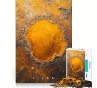 Puzzle Titan Mysterious Impact Saturne Lune pour Adolescents, 1000 pièces, Jeu de logique Transparent, Divertissement paisible, découpe Parfaite, Surprise chaleureuse 50x75cm