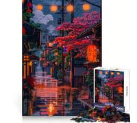 Puzzle Tokyo Anime Jour de Pluie 1000 Pièces pour Adolescents Jeu de Réflexion Plaisir Partagé Bordure Précise Cadeau Père Noël 38x26cm