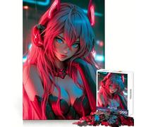 Puzzle Tokyo Cyberpunk Angel 1000 pièces pour Adolescents, Jeu de logique, Passe-Temps Calme, découpe précise, Cadeau Exquis 38x26cm