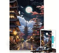 Puzzle Tokyo Moon Night 1000 pièces pour Adultes Jeu de logique et de réflexion Découpe précise 38x26cm