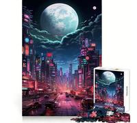 Puzzle Tokyo Moon Night 1000 pièces pour Adultes Stimule la mémoire Moment de détente Assemblage d'image Pièce d'art 38x52cm