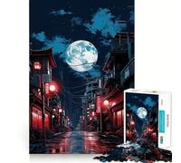 Puzzle Tokyo Moon Night pour Adolescents, 1000 pièces, idéal pour stimuler la mémoire, se détendre et créer Un Cadeau Exceptionnel 38x52cm