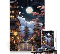 Puzzle Tokyo Moon Night pour Adultes, 1000 pièces, Think Smart Toy, décoration Murale précise et élégante 38x52cm