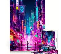 Puzzle Tokyo Night 1000 pièces pour Adultes, Jeu de réflexion, Divertissement d'intérieur, Bords précis, Objet de Collection 38x52cm