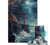 Puzzle Torii 1000 pièces pour Adolescents inspiré de la mer déchaînée Jeu éducatif Stimulant et Anti-Stress (38x26cm)