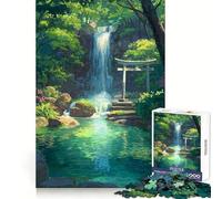 Puzzle Torii Cascade sereine pour Adolescents, 1000 pièces, Jeu d'exercice Mental, Design Relaxant, Assemblage, Surprise de Noël (38x52cm)