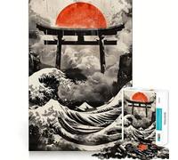 Puzzle Torii et la Grande Vague pour Adultes, 1000 pièces, Jouet Intelligent et apaisant, découpe précise, Objet de Collection 38x52cm