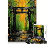 Puzzle Torii Gate Green Poison 1000 pièces pour Adolescents, Jeu de réflexion et de Loisirs, Design élégant, à Assembler, Cadeau raffiné 38x52cm