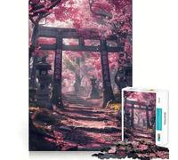 Puzzle Torii Gate Japonais Sakura pour Adultes 1000 pièces Smart Reason Toy Group Joy Smooth Edge Fine Art Piece 38x26cm