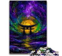 Puzzle Torii Gate mystérieux pour Adolescents 1000 pièces, Jouet éducatif intellectuel décompressant pour Anniversaire, Noël 26x38cm
