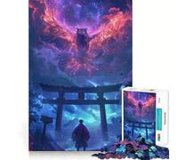 Puzzle Torii Gate Owl 1000 pièces pour Adolescents, Jeu de logique et de réflexion, découpe de précision, Cadeau élégant 38x26cm