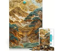 Puzzle Torii Gate Sunset 1000 pièces pour Adolescents, Jeu de logique et de précision, Cadeau élégant 50x75cm
