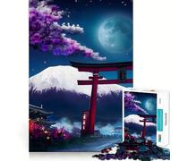 Puzzle Torii Porte du Mont Fuji pour Adultes, 1000 pièces, Jeu de logique mentale, Doux et Relaxant, découpe Ferme, liste de souhaits du Père Noël 38x26cm