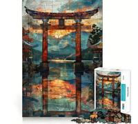 Puzzle Torii Porte en Vitrail 1000 Pièces Cadre Rigide Cadeau Spécial 38x26cm