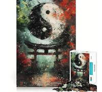 Puzzle Torii Porte Yin et Yang 1000 pièces pour Adultes Stimule la mémoire, détend l'esprit, Bords précis, liste de souhaits du Père Noël 38x52cm