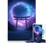 Puzzle Torii sous Ciel étoilé, 1000 pièces, pour Adolescents Un Jeu de réflexion Simple et Amusant, Un Cadeau mémorable 50x75cm