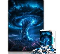 Puzzle Tornade de Foudre 1000 Pièces pour Adultes et Adolescents, Difficile à Compléter, mais Amusant et Humoristique, avec Affiche et Fiche de Questions Assorties (38x26cm)