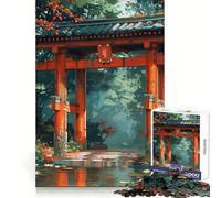 Puzzle Torri Gate Forêt d'automne 1000 Pièces pour Adolescents Développement de la Capacité Analytique et Loisirs Conscience Assemblage Solide Cadeau de Vacances (38x52cm)