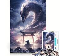 Puzzle Torri Gate Samurai Dragon 1000 pièces pour Adultes et Adolescents, Jeu de réflexion apaisant, découpe précise, Cadeau de Noël 50x75cm