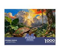 Puzzle Tortue 1000 Pièces pour Adultes Et Enfants, Plaisir Partagé en Famille, Jeu Éducatif, Casse-tête Forêt Tropicale, Home Decor, Cadeau Anniversaire 38x26cm/1000pcs