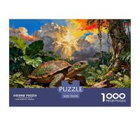 Puzzle Tortue 1000 Pièces pour Adultes Et Enfants, Plaisir Partagé en Famille, Jeu Éducatif, Puzzles Forêt Tropicale, DéCoration, Cadeau Anniversaire 70x50cm/1000pcs
