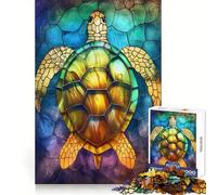 Puzzle Tortue Animal Or 1000 Pièces pour Adolescents Développe la Compétence Analytique Jeu Calme et Amusant Assemblage Facile Idée Cadeau Chic pour Noël (50x75cm)