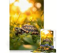Puzzle Tortue dans Une Lumière Dorée pour Adultes, 1000 Pièces, Développe l'Aptitude Analytique, Loisirs Légers, Assemblage Solide, Cadeau de Fêtes (50x75cm)