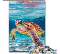 Puzzle Tortue de mer 1000 pièces pour Adultes et Adolescents, pour Un Moment de détente et de Partage, pour Un Amour de Couple Plus Intense (50x75cm)