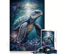Puzzle Tortue Délice pour Adultes 1000 Pièces Développe l'Aptitude Analytique Loisirs Légers Assemblage Solide Cadeau de Fêtes (50x75cm)