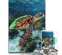 Puzzle Tortue Diamant pour Adolescents, 1000 pièces, Jouet éducatif et décompressant, Cadeau du Père Noël Secret, 50x75cm
