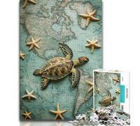 Puzzle Tortue Fantastique 1000 Pièces pour Adultes, Jeu de Rigueur et de Jeu en Famille, Idéal comme Cadeau pour Toute la Famille 38x26cm