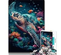 Puzzle Tortue Fantastique pour Adultes 1000 Pièces, Puzzle Difficile à Compléter, mais Drôle et Humoristique Cadeau d'anniversaire, Cadeaux, Art Mural 50x75cm