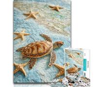 Puzzle Tortue Fantastique pour Adultes et Adolescents, Jouets Éducatifs et Apprentissage, Jeux Familiaux avec Affiche et Fiche de Trivia (38x26cm)