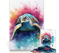 Puzzle Tortue Marine 1000 pièces pour Adolescents Renforce la mémoire, apaise et détend Finition de qualité (50x75cm)