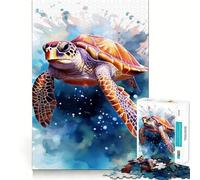 Puzzle Tortue Marine 1000 pièces pour Adultes, Jeu de logique Stimulant et apaisant, Bords Nets, Cadeau touchant (38x52cm)
