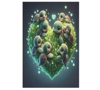 Puzzle Tortue Mignonne 1000 Pièces pour Adolescents Puzzles Créatif en Bois Jouet Jeu Familial Difficulté Défi 78×53cm