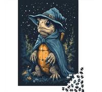 Puzzle Tortue sorcière pour Adultes,38x26cm/1000pcs,Jeu ÉduChatif,décoration De La Maison,Dessin animé Animaux