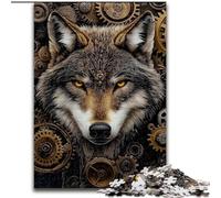 Puzzle Totem Loup pour Adultes 1000 pièces, Anti-Stress, Difficile à réaliser, pour la décoration de la Maison (14 Ans et Plus) (Taille 50x75cm)