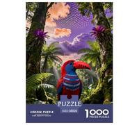 Puzzle Toucan 1000 Pièces pour Adultes Et Enfants, Plaisir Partagé en Famille, Jeu Éducatif, Puzzles Jungle Tropicale, Home Decor, Cadeau Enfant 38x26cm/1000pcs