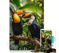Puzzle Toucan Duo Iconic Blooms 1000 pièces pour Adolescents, Jeu de réflexion Amusant et décontracté, Design élégant, Cadeau 50x75cm