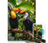Puzzle Toucan Duo Iconic Blooms 1000 pièces pour Adultes Stimule la mémoire, détend l'esprit, Bords précis, liste de souhaits du Père Noël 38x26cm